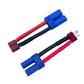 2Pairs T Plug to EC5 Male Female Connector Adapter RC Lipo Battery/Charger Adapter Converter 12AWG 5CM Gauge Wire for RC Cars Tr