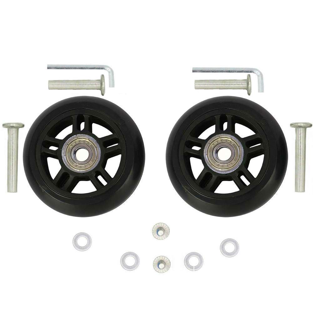 Oro 1 Pair Luggage Wheels Replacement 90Mm Case Wheels With 8Mm(0.31'') Bearings Wheels For Suitcase And Inline Outdoor Skate An