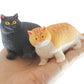 4 Fat Stretchy Cat Crushed Bead Sand Filled - Kitty Lover Sensory Fidget Toy Weighted (4 Fat Cats (All 4 Colors))