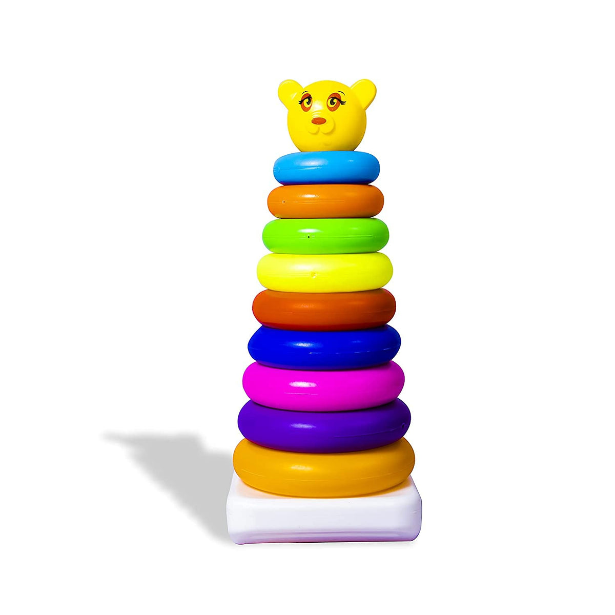 Dezva RockAStack, Classic Ring Stacking Toy / 9 Pcs Stacking Circle Toy/Squeeze Play With Early Educational Learning Stacking 