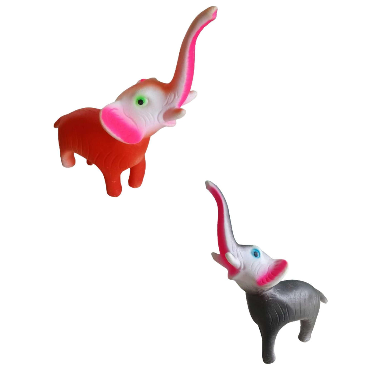 ZOKCY (Pack of 2 Pcs Chu Chu Elephant Toy for New Born Baby Kids/Elephant Chu Chu Sound Toy for New Born Baby/Toy for New Born B