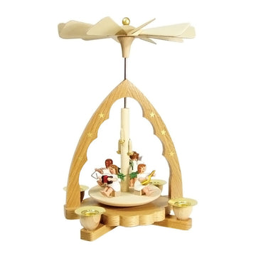 Alexander Taron Importer 16333 Richard Glaesser Pyramid-Musical Angels-8 H W x 5.25 D, Brown