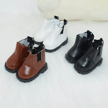 Niannyyhouse Leather Shoes Length 5.5Cm Suitable For 1/6 Bjd 8In 20Cm Plush Doll (Dark Brown)