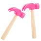 2 Pack Wooden Hammer Toys Simulation Hammers Maintenance Tools Educational Toys for Kids Birthday Party Games Supplies (Rose Red