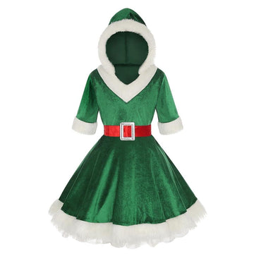 Lmyove Elf Dress Christmas Costume For Girls, Elfs Costumes Xmas Gift For Kids