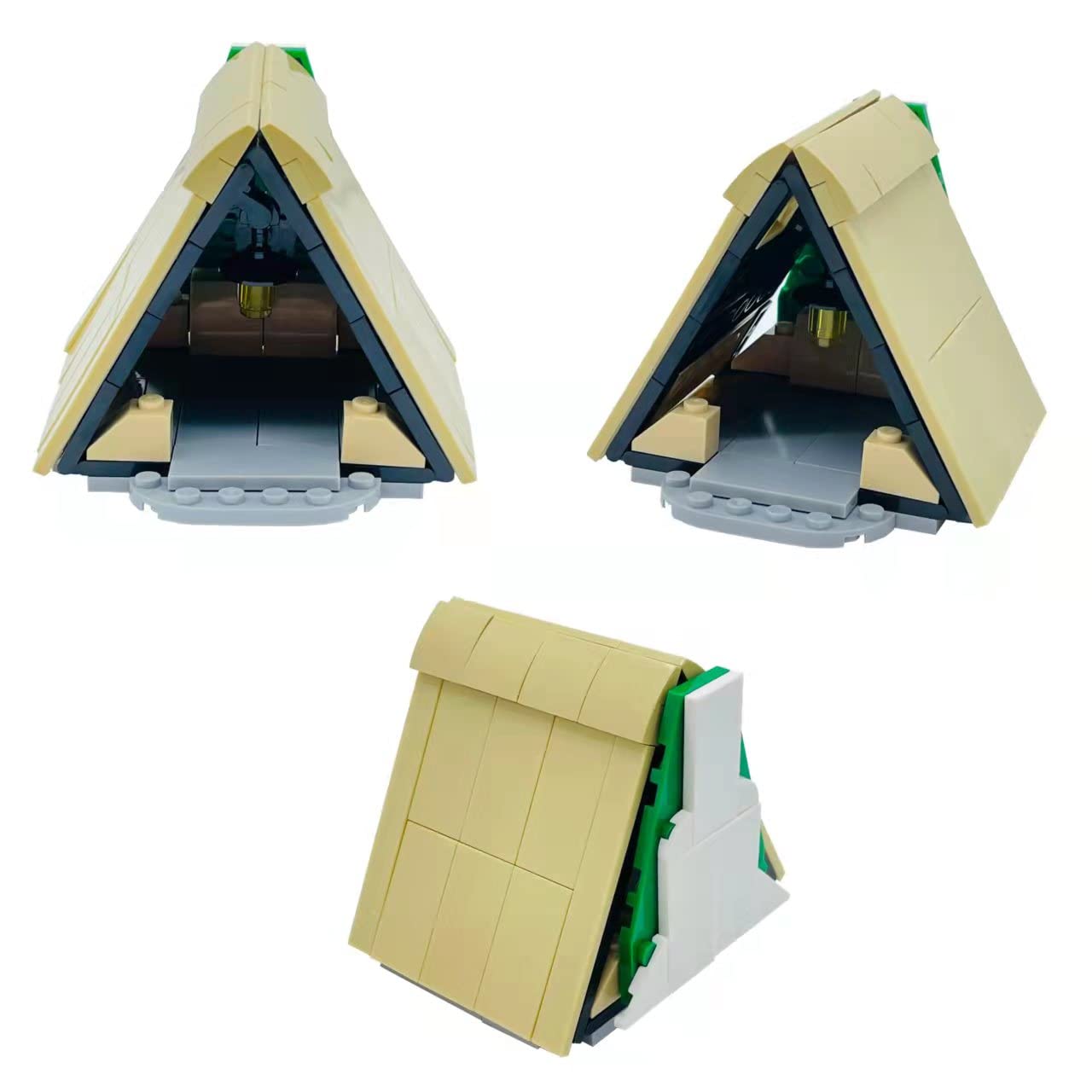 Camping Building Block Kit Tent Bonfire Camping Lights Nature Glamping Outdoors Adventures Toy for Boys Girls Age 6-10-12-14 and Up