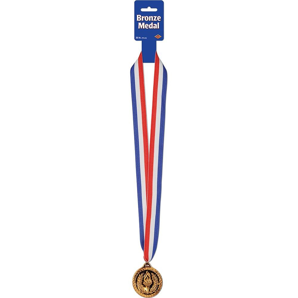 Bronze Medal w/Ribbon Party Accessory (1 count) (1/Pkg)