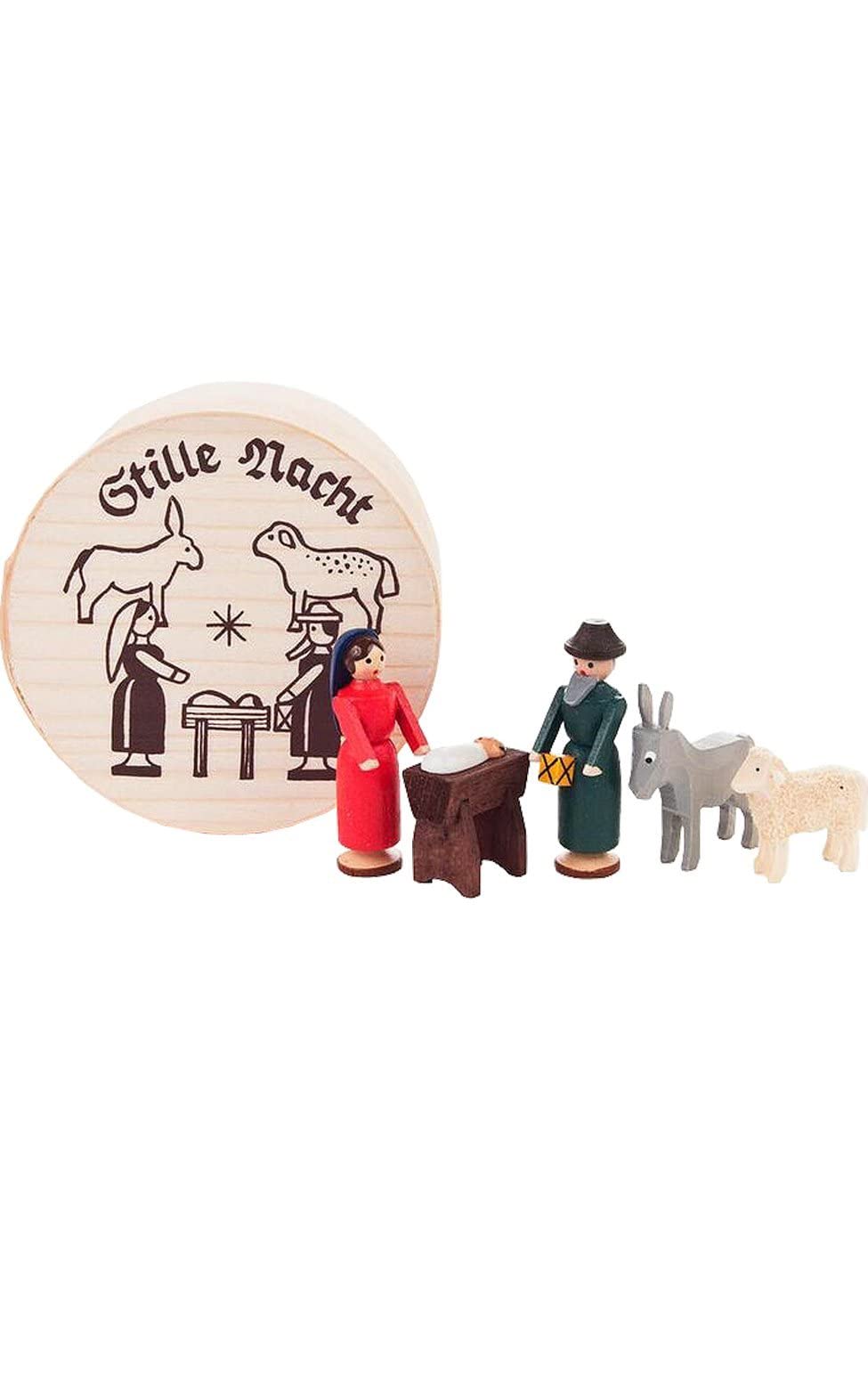 Alexander Taron 070-019 Dregeno Chip Box-Nativity with Animals-1.75 H W x 3.25, Brown