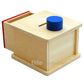 Elite Montessori Coin Box - Blue Wood, 5.8x5.8x4.25 inches, Thicker Coins, Model LYSB007IS36UI-TOYS