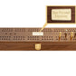 Alex Cramer Mariner Domino Set with Black Walnut Case - enhanced Quality 28 Double-Six Dominoes with 2 18-Karat Gold-Plated & 2 Nickel-Plated Scoring Pegs (Domino Set with Personalized Brass Plate)