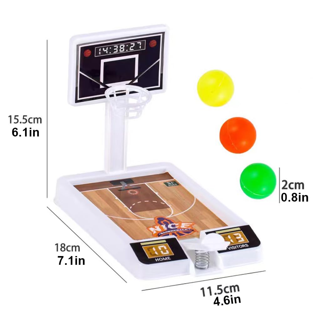 4 Pack Tabletop Basketball Game Toys  Basketball Party Favors Desk Games for Office for mature-themed to Reduce Stress  Basketball Gifts Idea Classroom Prizes for Kids Boys Girls