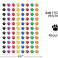 Teacher Created Resources Colorful Paw Prints Mini Stickers (4819)