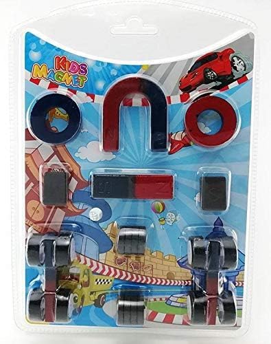 Shopinum Magnetic Kit Science Educational Magnet Set Including Horseshoe U, Bars And Circle Round Magnets And Car Best For Kids 