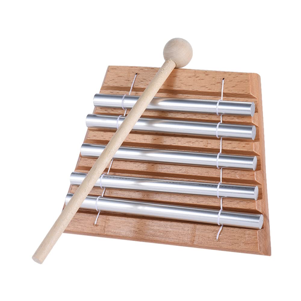 Excluzo Children Kids Toddler 5Tone Tabletop Chimes Educational Musical Toy Percussion Instrument With MalletBuzhi