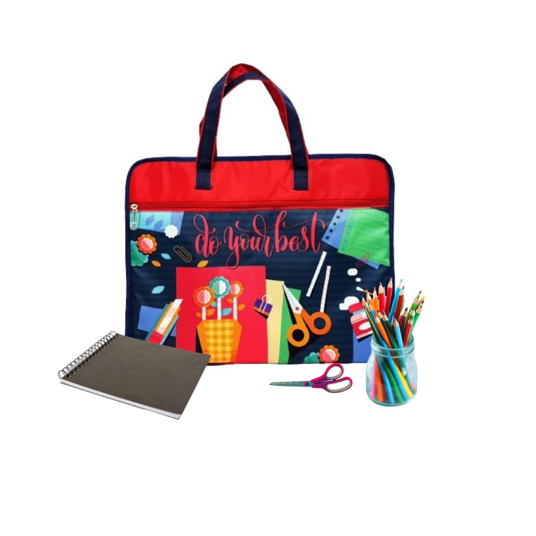 Echo Boomers Art Design Do your Best Print A3 Size Drawing Activity Bag with Multiple Pockets  Pack of 1