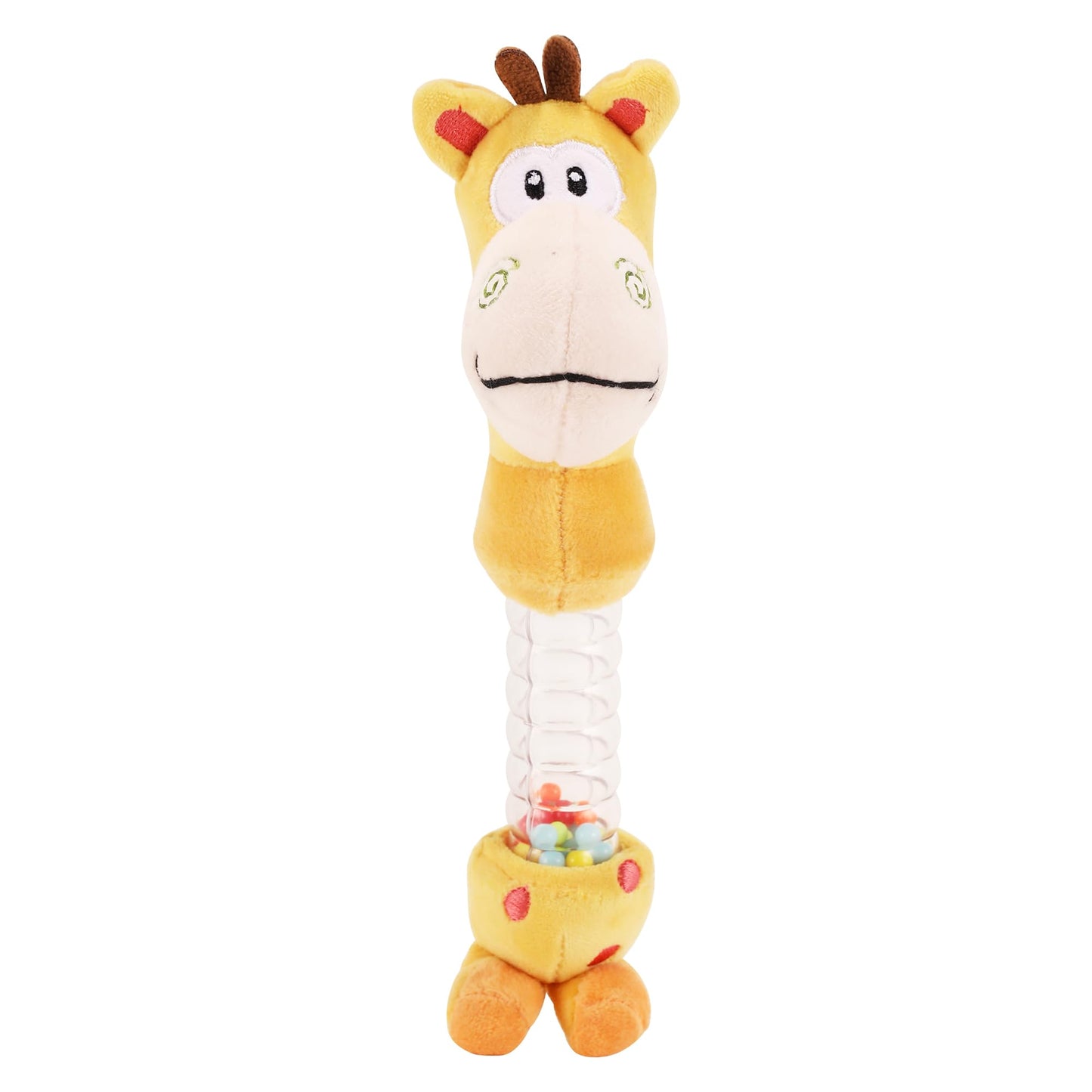 Nuluv Giraffe Rattle Toy Soft Toy for Babies and Infants, Develop Sight, Sound and Motor Skills, Lightweight and Portable, NonT