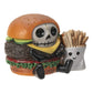 Furrybones Burger Signature Skeleton In A Burger Costume With An Order Of Fries On The Side