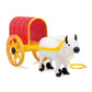 Funskool Giggles - Bullock Cart , Pull String Toy, Toys For Kids, Pull Along Toy , Encourages Walking, Pretend Play,Colours , 12