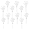 Zcysrlqin 12 Pcs White Hand Clappers 7.5 Inch Clappers Noisemakers Noise Makers Party Favors Plastic Party Clapper For Sporting