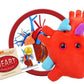GIANTmicrobes Heart Plush Stuffed Animal, Medium Red Anatomical Heart Toy, Model GM052, Perfect Gift for Cardiologists and Heart Surgery Survivors