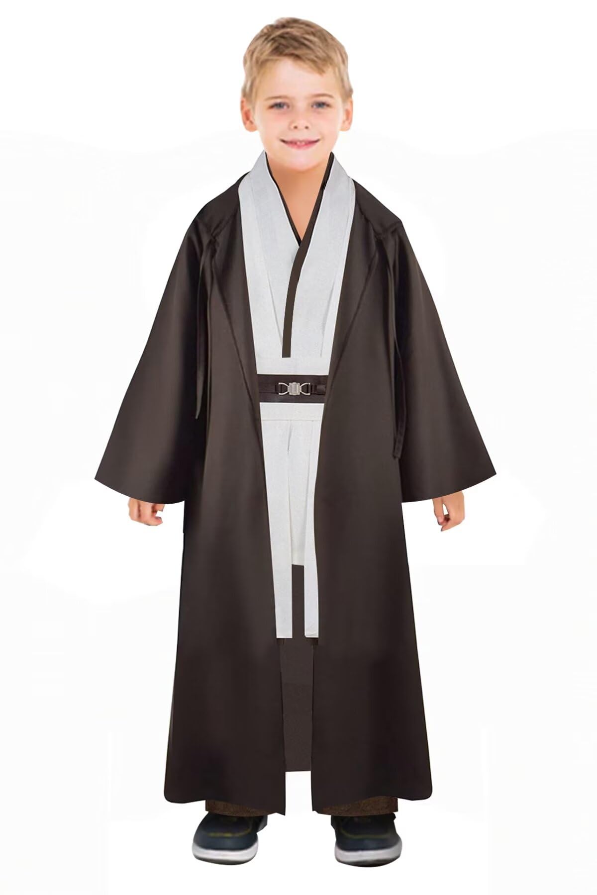 Kids Anakin Costume Tunic Hooded Robe Outfits Halloween Cosplay Uniform W-Xl