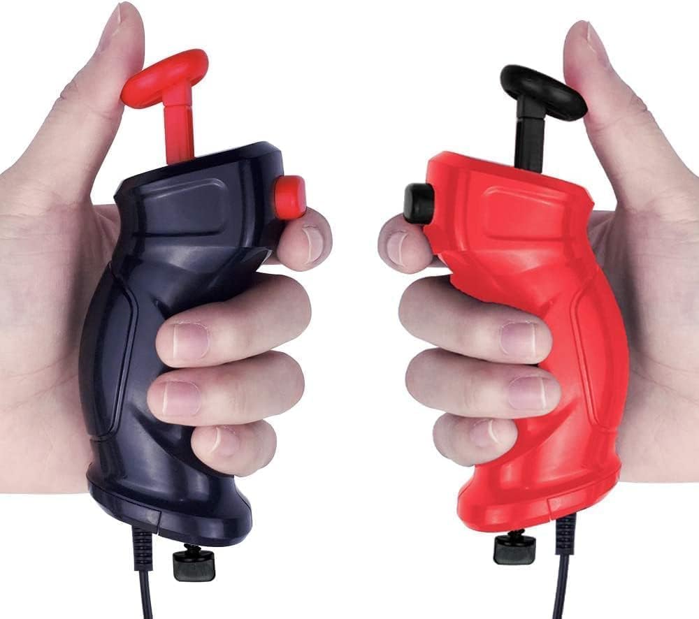 GWOUD Classic Slot Car Controllers with Speed Adjustable Knob  2Pack (Red & Black), Compatible with 1:64 HO Scale Electric Rac