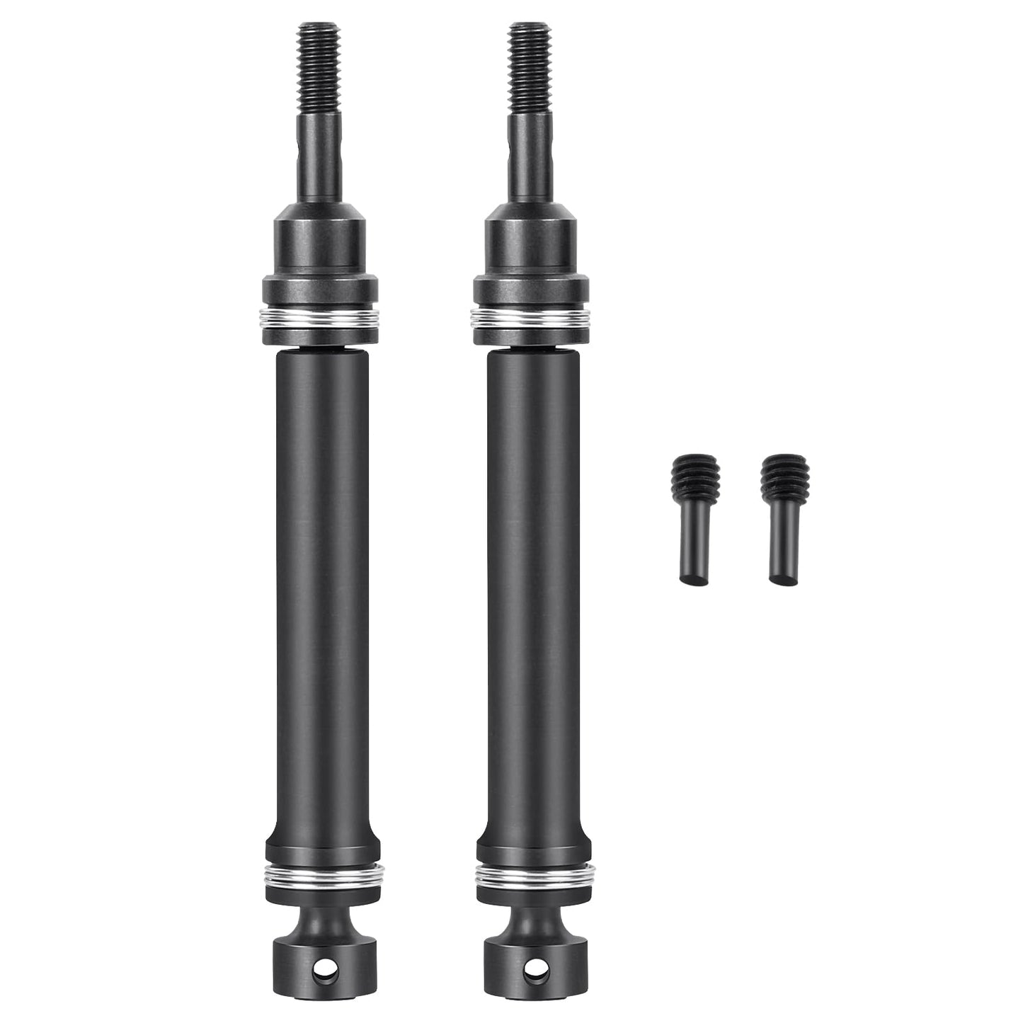 Que-T 2Pcs Hard Steel Drive Shafts Cvd Universal Front And Rear For 1/16 Trx E-Revo Summit Rc Upgrade Parts