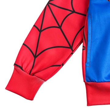 Lemonbaby Little Kids Unisex Boys Girls Superhero Cool Jacket Sweatshirt Hoodie Coat Costume (Spider, 8Y)