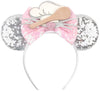 Clgift Princess Minnie Ears,Pick Your Color, Flower Minnie Ears, Floral Minnie Ears, Purple Sparkle Mouse Ears (Ratatouille)