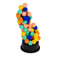 CMYK The Fuzzies Stacking Game - Multicolor Soft Fuzzballs Tower, 5x5x10 inches, Model 6920, Acrylic Material