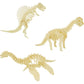 3D Wooden Crafts Puzzle - 3 Piece Set Wood Dinosaur Skeleton Model Puzzle - Diy Wooden Assembly 3D Puzzle Toys Gifts For Kids Boys Teen Adults