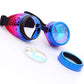 Steampunk Glasses For Raves Trippy Psychedelic Kaleidoscope Goggles With Rainbow Crystal Glass Lens