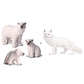 Eoivsh 4Pcs Polar Animal Toys, Realistic Arctic Animals Figurines Set With Polar Bears & Arctic Fox, Plastic Winter Animal Figures For Cake Topper Birthday Gift Party Favor