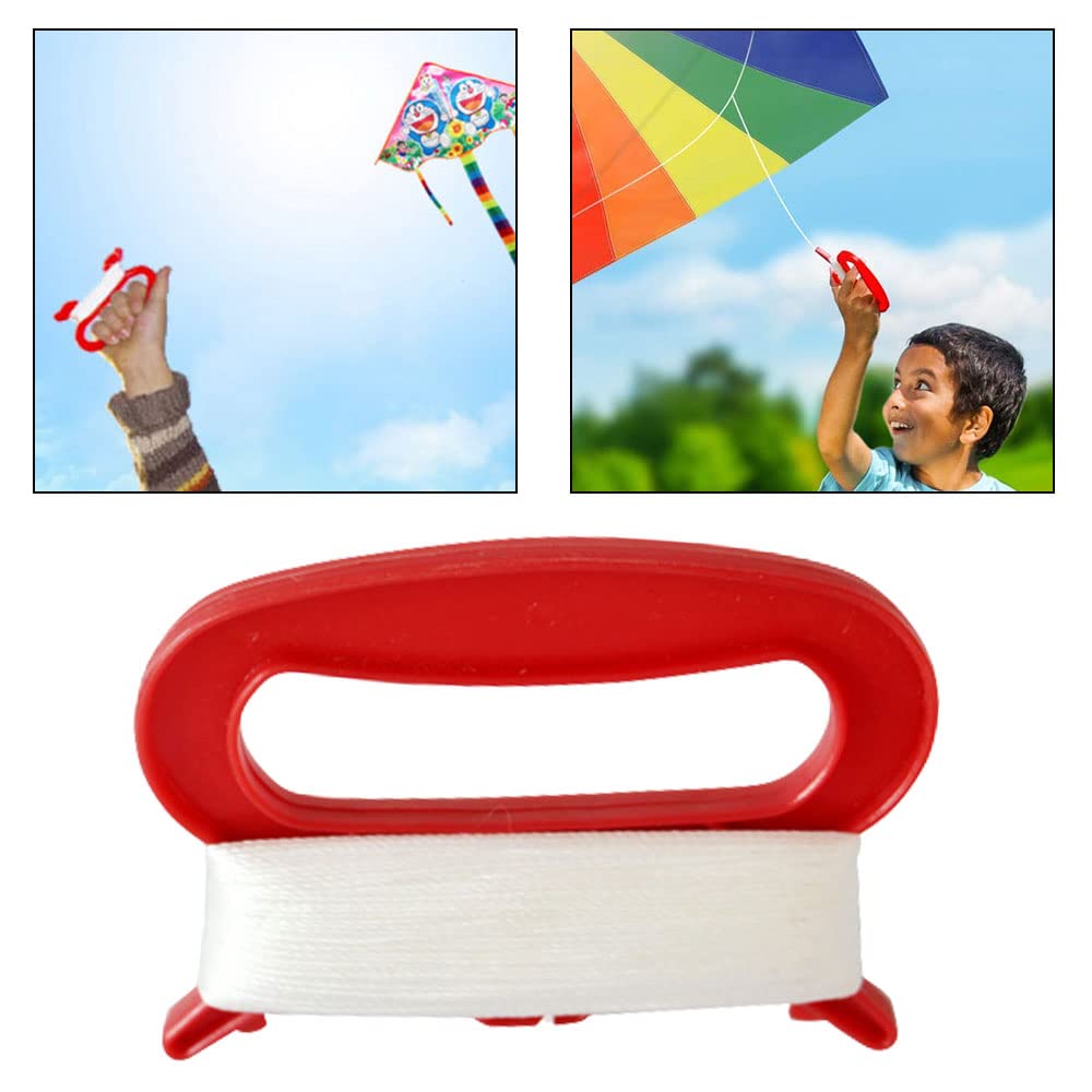 10 Pack Kite String Handle With 98Ft Line Red Mini Kite Spool Kite Flying Accessories Kite String Spool For Kids And Adults(L, W