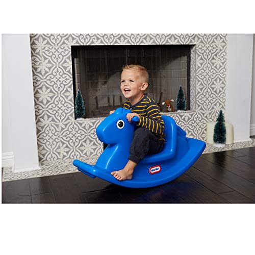 Little Tikes Blue Rocking Horse - 33 L x 10 W x 17.5 H - Durable Indoor/Outdoor Toy for Kids