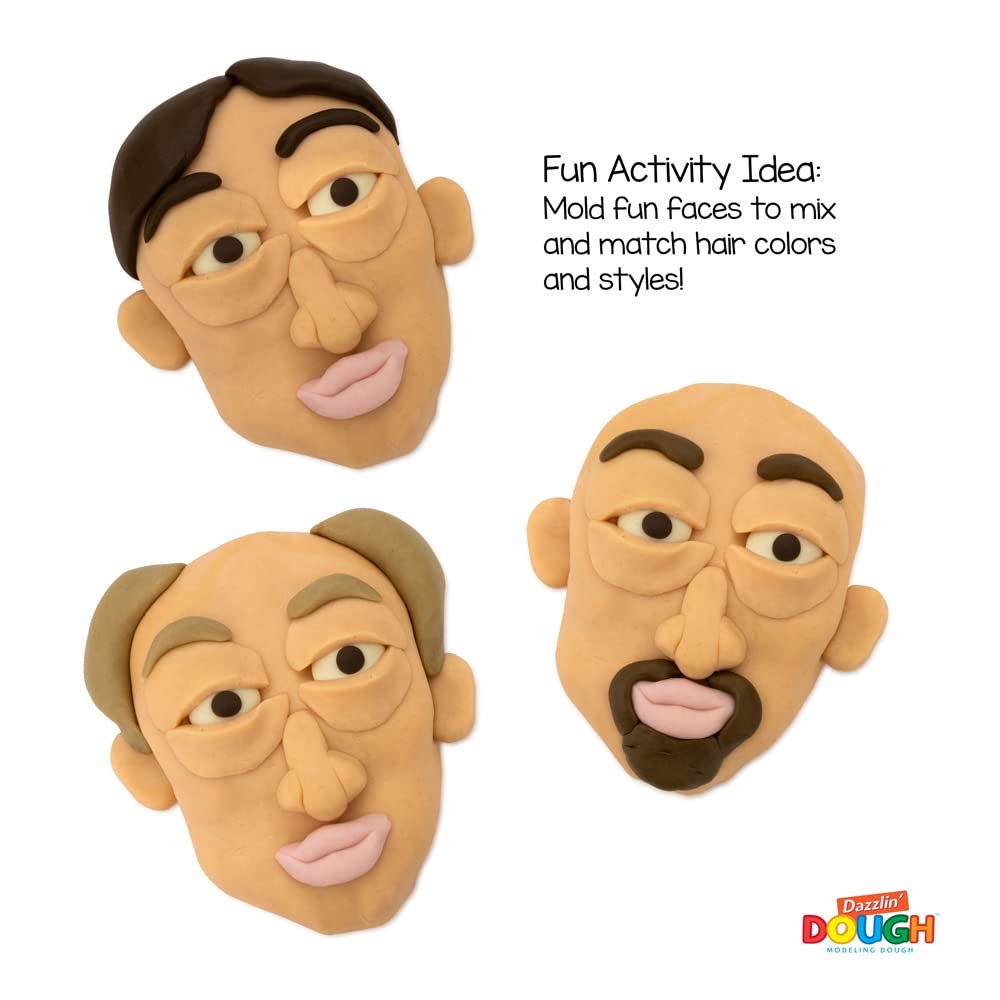 Hygloss Play Modeling Dough - Multicultural Skin Color Dough Unscented - Safe & Non-Toxic for Kids Arts & Crafts - Party Favors