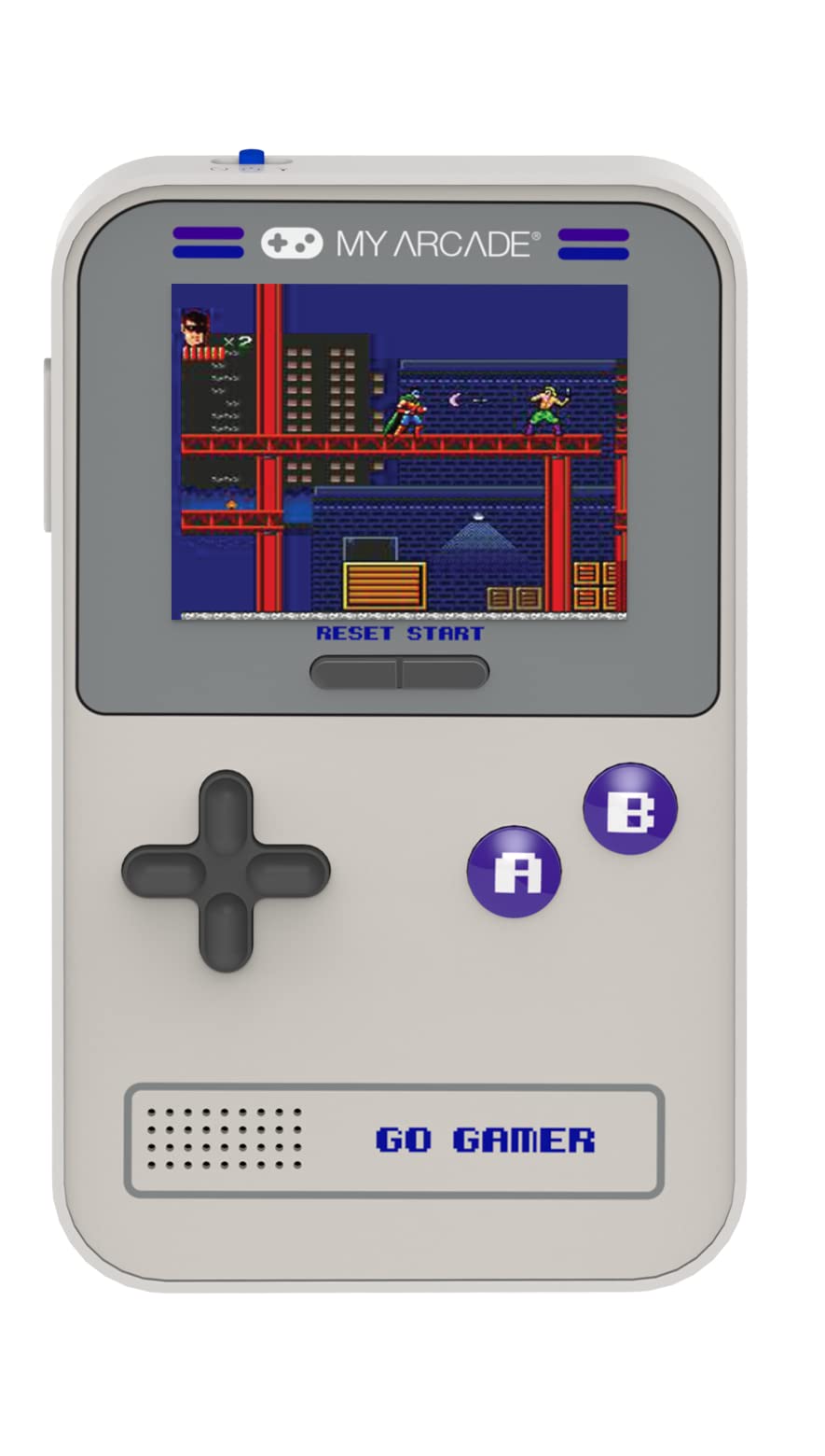 My Arcade Go Gamer Classic Portable Console - 300 Games, 2.5" Screen, Gray, Model DGUN-3910