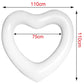 Heart Swimming Pool Float  mature-themed Heart Pool Floats  Water Fun Beach Party Toys for Aults Birthday Scene Layout Props. (47 in White)
