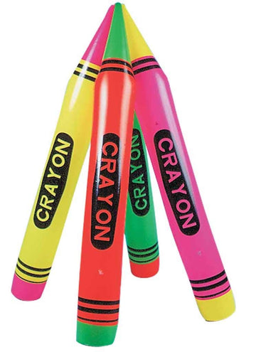 Rhode Island Novelty 44 Inch Neon Crayon Inflates Assorted colors Set of 12