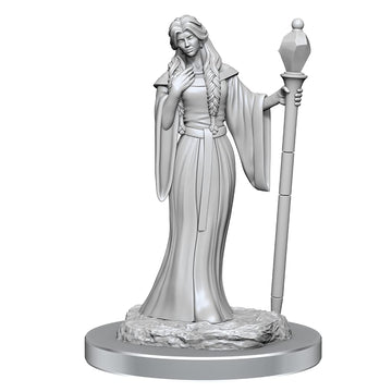 Critical Role Unpainted Miniatures: Human Wizard Female & Halfling Holy Warrior Female