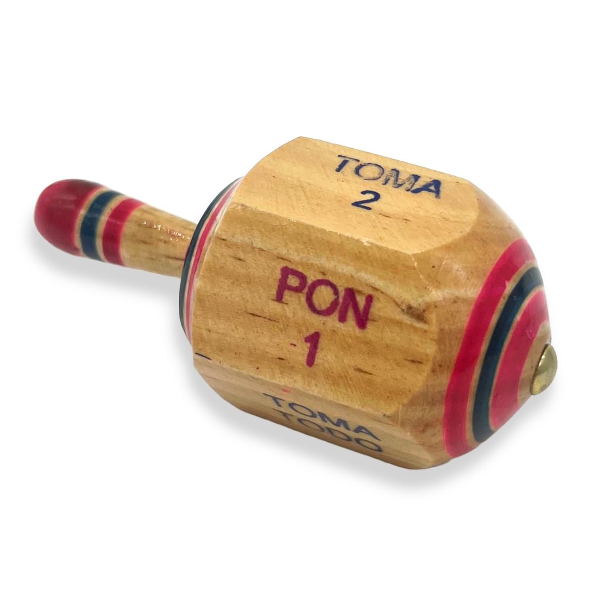 Casa De Queta Toma Todo Mexican Game 3 Inch (2-Pack) - Pirinola Mexicana Spinning Top Game - Premium Mexican Toys, Artesania Mex