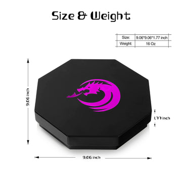 DNDND Dice Rolling Tray with Lid, Octangle Tray and Storage for Dice Game Dungeons and Dragons DND D&D or Tabletop RGP Gaming (P
