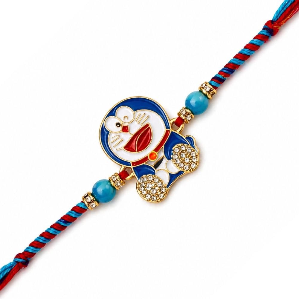 I Jewels Designer Cartoon Kids Rakhi With Roli Chawal And Rakshabandhan Card For Brother/Boys/Bhai/Bhaiya (R499)