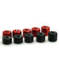 QUE-T Aluminum 8mm Thickness 12mm Wheel Hex Drive Adaptors with Pins & Screws for Most of 1/10 RC Crawler Car Black