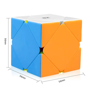 D-FantiX QYTOYS Qicheng Skewb Cube Skewb Speed Cube Stickerless Skewb Magic Cube Puzzle Toys for Kids mature-themed(QiCheng Version)