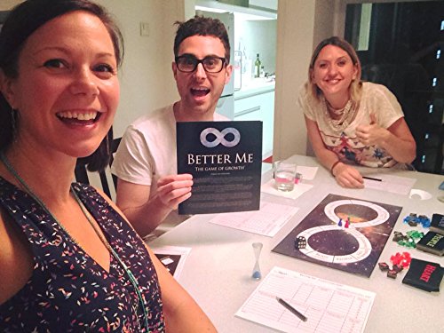 Better Me Self-Improvement Board Game - Fun & Connection for Couples & Friends, Black & Multicolor, Model SQ-945, Cardboard Material