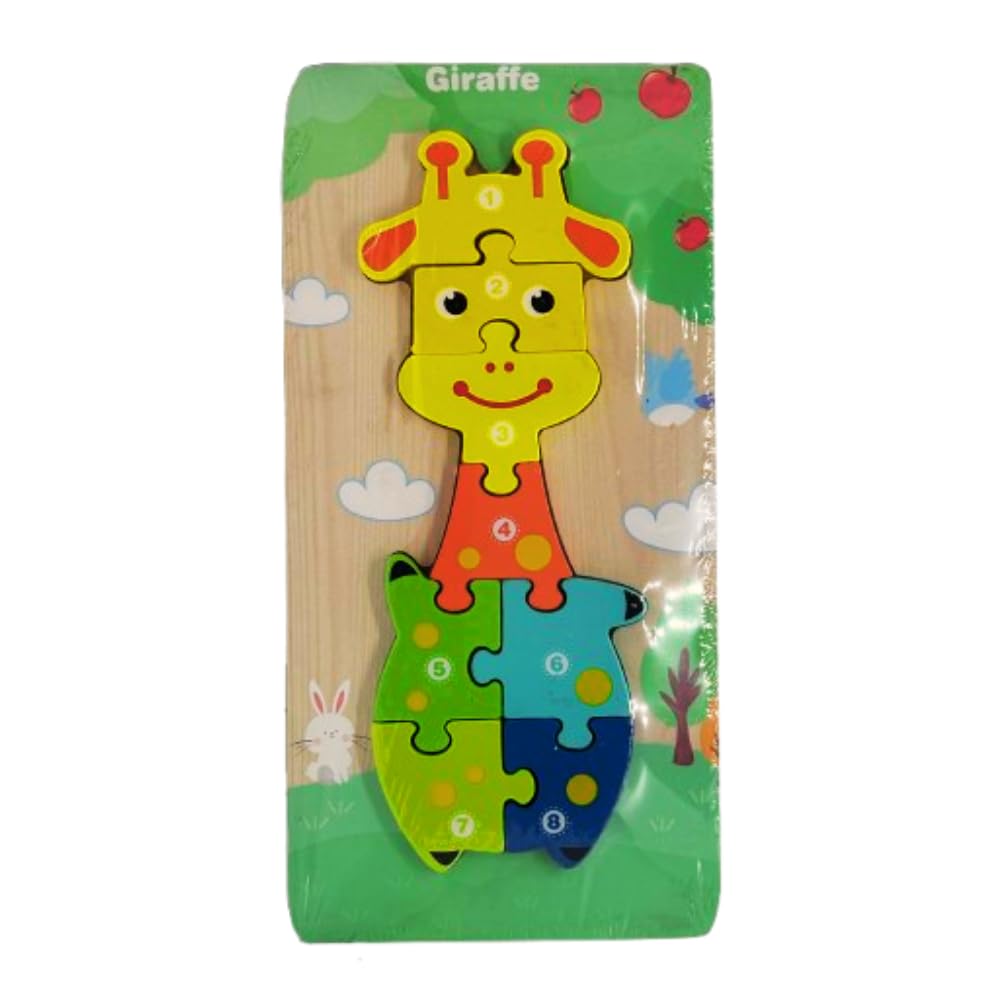 VaathsalyaS 1 To 8 Colourful Number Jigsaw Puzzle | Educational Stacking Puzzle Game | Montessori Baby Toys For 2+ Years Old | 