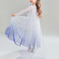 Sototoo Elsa Costume Long Sleeves Princess Dress Queen White Costume Cosplay Dress Up With Accessories Halloween (White,3-4Years