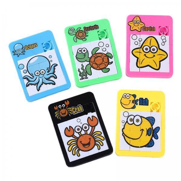 JAZZY PEARLS 2xAnimal Jigsaw Puzzle Age 3+ PVC PreSchool Toys ParentChild Game Gifts Marine|1 Set Puzzle Card Toys.(2 Pack)