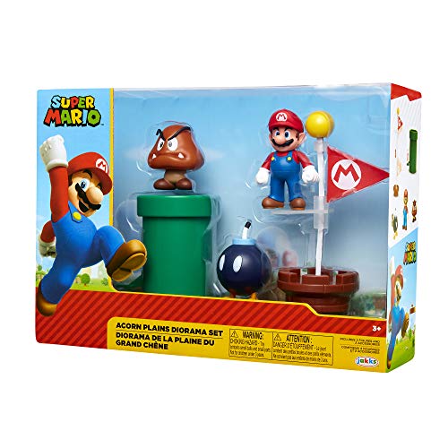 Super Mario Nintendo Acorn Plains 2.5” Figure Multipack Diorama Set With Accessories